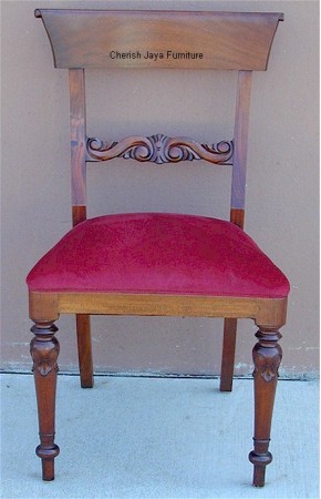 Code: CS 262-M Name: Regency Star Chair Size: W=55 x D=45 x H=90 cm Wood: Solid Mahogany With beautiful upholstery or on request any other type/color of upholstery.